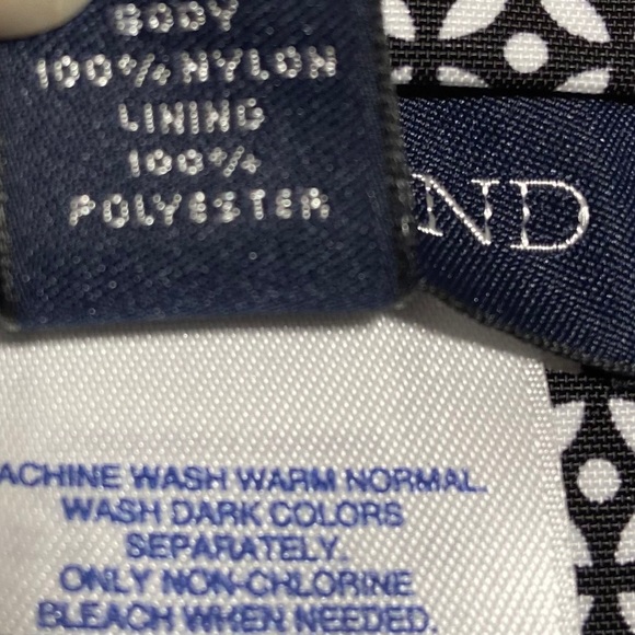 Lands’ End Mens Swim Shorts Size 42 Nylon Beach Coastal Blue and White - Picture 7 of 8